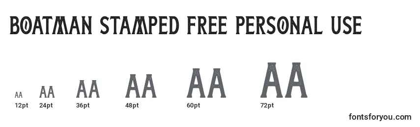 Boatman Stamped Free Personal Use Font Sizes