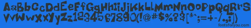 Bob Font – Black Fonts on Blue Background
