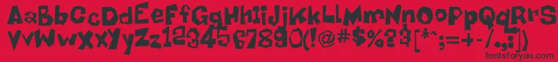 Bob Font – Black Fonts on Red Background