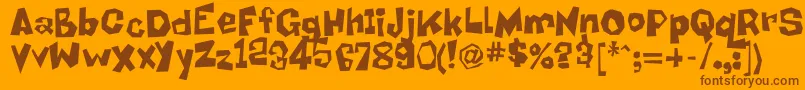 Bob Font – Brown Fonts on Orange Background