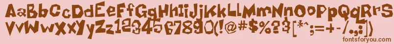 Bob Font – Brown Fonts on Pink Background