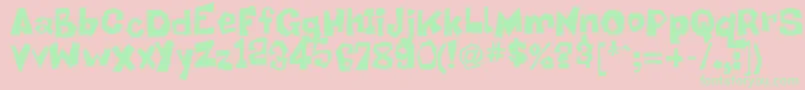 Bob Font – Green Fonts on Pink Background