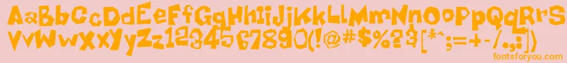 Bob Font – Orange Fonts on Pink Background