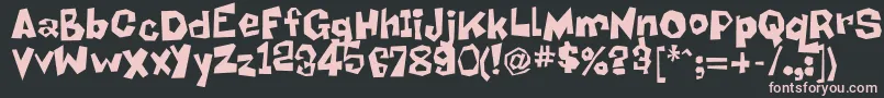 Bob Font – Pink Fonts on Black Background