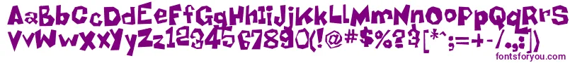 Bob Font – Purple Fonts on White Background