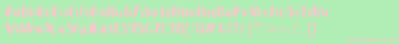 boba Font – Pink Fonts on Green Background