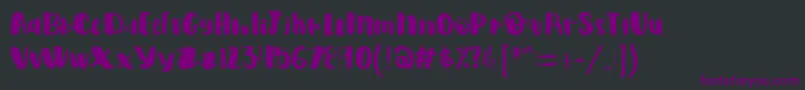 フォントboba – 黒い背景に紫のフォント