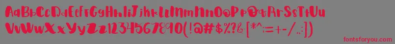 boba Font – Red Fonts on Gray Background