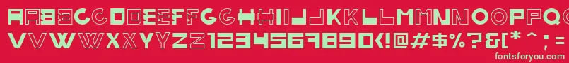 bobardi Font – Green Fonts on Red Background