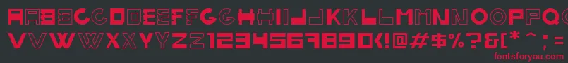 bobardi Font – Red Fonts on Black Background