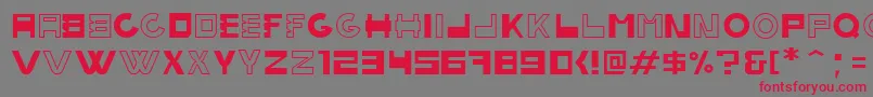 フォントbobardi – 赤い文字の灰色の背景