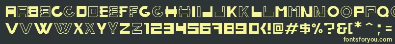bobardi Font – Yellow Fonts on Black Background
