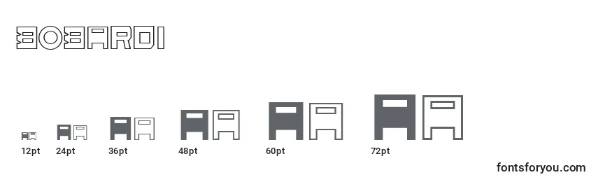 Bobardi Font Sizes