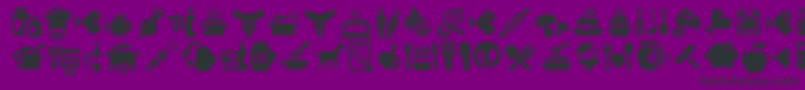 Bocartes fritos Font – Black Fonts on Purple Background