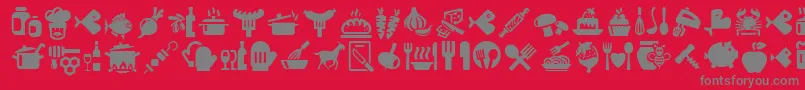 Шрифт Bocartes fritos – серые шрифты на красном фоне
