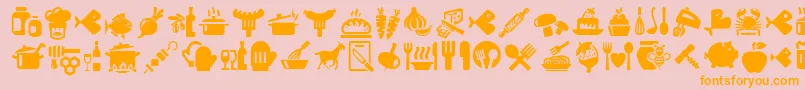Шрифт Bocartes fritos – оранжевые шрифты на розовом фоне