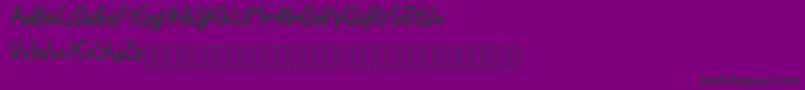 フォントBocil – 紫の背景に黒い文字