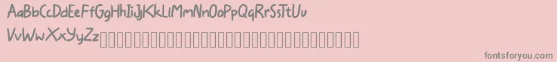 Bocil Font – Gray Fonts on Pink Background