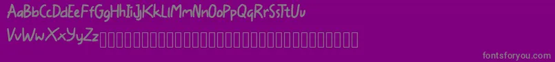 Bocil Font – Gray Fonts on Purple Background
