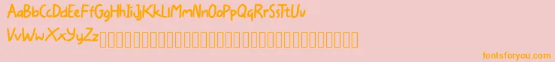Bocil Font – Orange Fonts on Pink Background