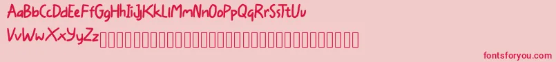 Bocil Font – Red Fonts on Pink Background