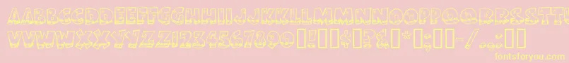 Bodie MF Holly Font – Yellow Fonts on Pink Background