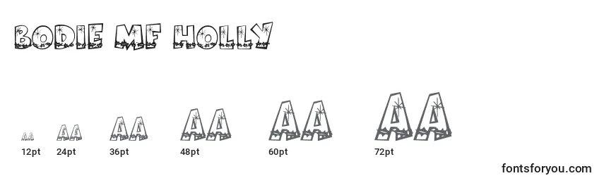 Bodie MF Holly (121749) Font Sizes