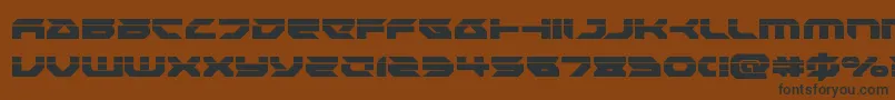 Royalsamurailaser Font – Black Fonts on Brown Background