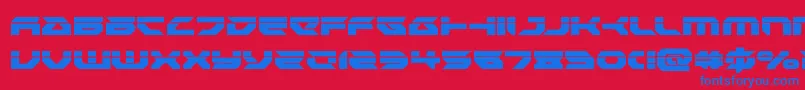 Шрифт Royalsamurailaser – синие шрифты на красном фоне