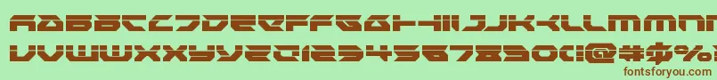 Royalsamurailaser-fontti – ruskeat fontit vihreällä taustalla