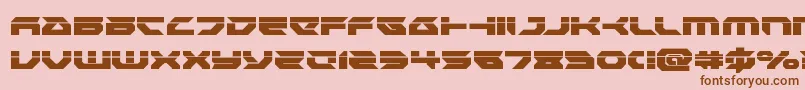 Royalsamurailaser Font – Brown Fonts on Pink Background