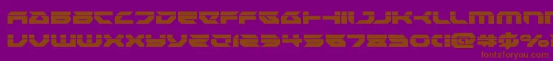フォントRoyalsamurailaser – 紫色の背景に茶色のフォント