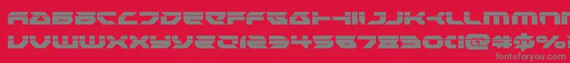 Royalsamurailaser Font – Gray Fonts on Red Background