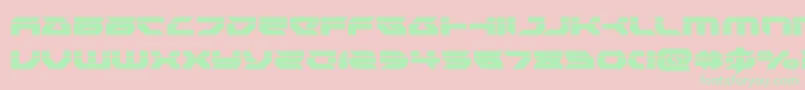 Royalsamurailaser-Schriftart – Grüne Schriften auf rosa Hintergrund