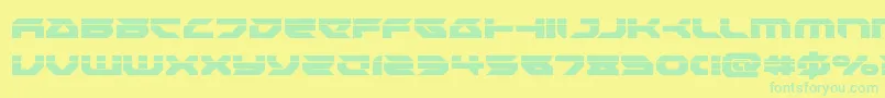 Шрифт Royalsamurailaser – зелёные шрифты на жёлтом фоне