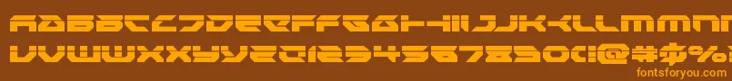 Royalsamurailaser Font – Orange Fonts on Brown Background