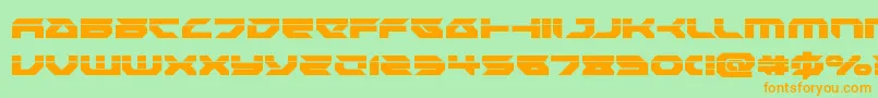Royalsamurailaser Font – Orange Fonts on Green Background