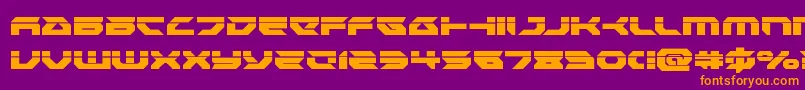 Royalsamurailaser Font – Orange Fonts on Purple Background