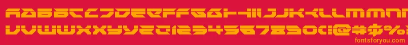 Royalsamurailaser Font – Orange Fonts on Red Background