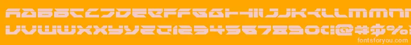 Royalsamurailaser-fontti – vaaleanpunaiset fontit oranssilla taustalla