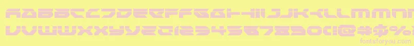 フォントRoyalsamurailaser – ピンクのフォント、黄色の背景