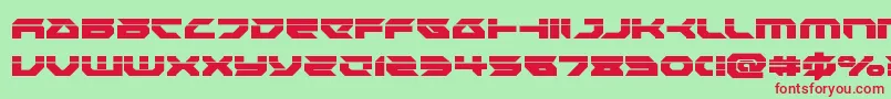 フォントRoyalsamurailaser – 赤い文字の緑の背景