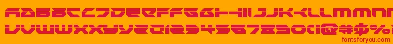 Royalsamurailaser Font – Red Fonts on Orange Background