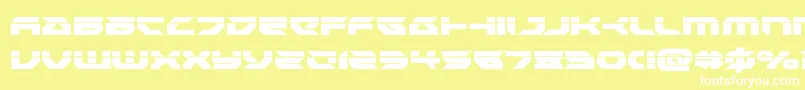 Royalsamurailaser Font – White Fonts on Yellow Background