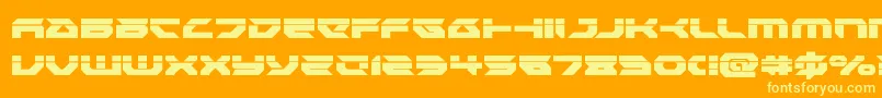 Royalsamurailaser Font – Yellow Fonts on Orange Background