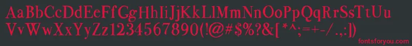 フォントBodoFlo 1 2   FREE FOR PERSONAL USE ONLY – 黒い背景に赤い文字