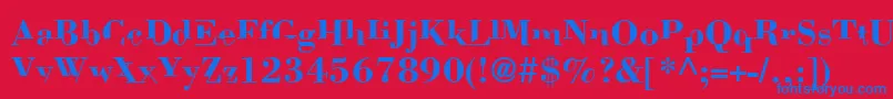 BODOM    Font – Blue Fonts on Red Background