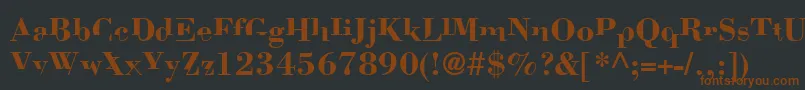 BODOM   -fontti – ruskeat fontit mustalla taustalla
