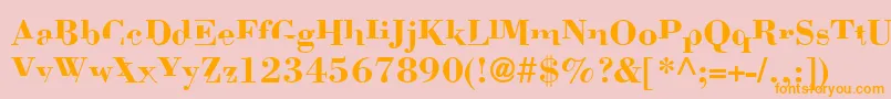 BODOM    Font – Orange Fonts on Pink Background