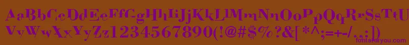 BODOM    Font – Purple Fonts on Brown Background